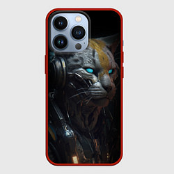 Чехол для iPhone 13 Pro Robot cat, цвет: 3D-красный