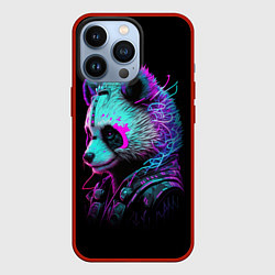 Чехол для iPhone 13 Pro Панда киберпанк, цвет: 3D-красный