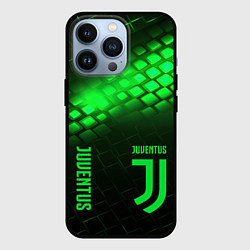 Чехол для iPhone 13 Pro Juventus green logo neon, цвет: 3D-черный