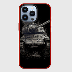 Чехол для iPhone 13 Pro Танк т54 русский, цвет: 3D-красный