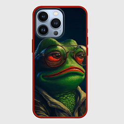 Чехол для iPhone 13 Pro Pepe frog, цвет: 3D-красный