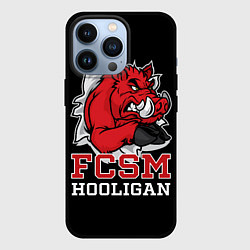 Чехол для iPhone 13 Pro FCSM hooligan, цвет: 3D-черный