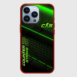 Чехол для iPhone 13 Pro CS2 green neon, цвет: 3D-красный
