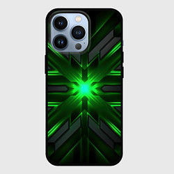Чехол для iPhone 13 Pro Зеленый свет в абстракции, цвет: 3D-черный