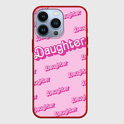 Чехол для iPhone 13 Pro Дочь в стиле барби - розовый паттерн, цвет: 3D-красный