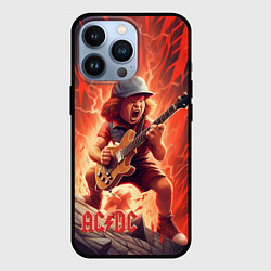 Чехол для iPhone 13 Pro ACDC fire rock, цвет: 3D-черный