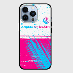 Чехол iPhone 13 Pro Angels of Death neon gradient style: символ сверху
