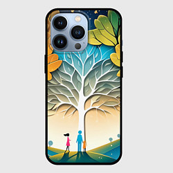 Чехол для iPhone 13 Pro Семейное дерево - нейросеть, цвет: 3D-черный