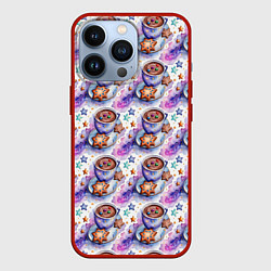 Чехол для iPhone 13 Pro Какао с печеньками, цвет: 3D-красный