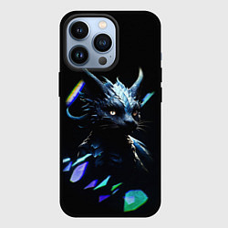 Чехол для iPhone 13 Pro Кот дракон, цвет: 3D-черный