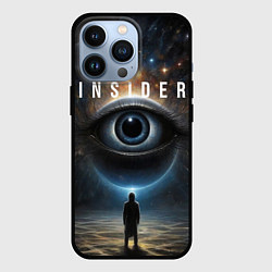 Чехол для iPhone 13 Pro Инсайдер и всевидящее око на фоне звездного космос, цвет: 3D-черный