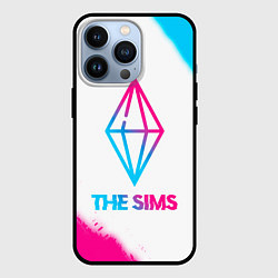 Чехол для iPhone 13 Pro The Sims neon gradient style, цвет: 3D-черный