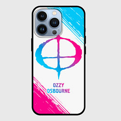 Чехол для iPhone 13 Pro Ozzy Osbourne neon gradient style, цвет: 3D-черный