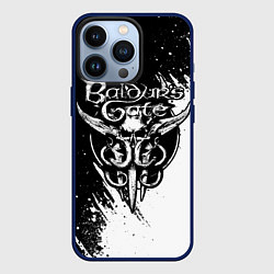 Чехол для iPhone 13 Pro Baldurs gate 3 - белая краска, цвет: 3D-тёмно-синий