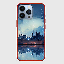 Чехол для iPhone 13 Pro Хрустальный город, цвет: 3D-красный