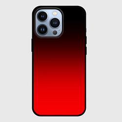 Чехол для iPhone 13 Pro Градиент: от черного до ярко-красного, цвет: 3D-черный