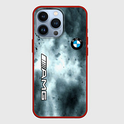 Чехол для iPhone 13 Pro Bmw смок текстура, цвет: 3D-красный