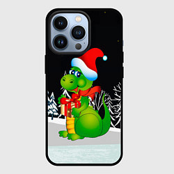 Чехол для iPhone 13 Pro Дракон в новогоднюю ночь, цвет: 3D-черный