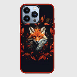 Чехол для iPhone 13 Pro Арт осенняя лиса, цвет: 3D-красный