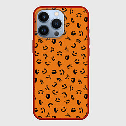 Чехол для iPhone 13 Pro Тыквенный узор, цвет: 3D-красный