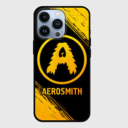 Чехол для iPhone 13 Pro Aerosmith - gold gradient, цвет: 3D-черный