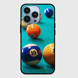 Чехол для iPhone 13 Pro Бильярдные шары, цвет: 3D-черный
