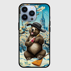 Чехол для iPhone 13 Pro Россия медведь водка балалайка, цвет: 3D-черный