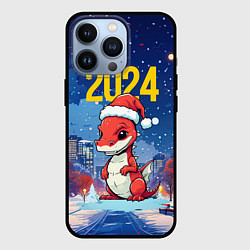 Чехол iPhone 13 Pro 2024 красный новогодний дракон