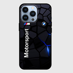 Чехол для iPhone 13 Pro BMW Motorsport - плиты с эффектом свечения, цвет: 3D-черный