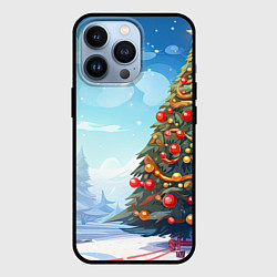 Чехол для iPhone 13 Pro Большая новогодняя елка, цвет: 3D-черный