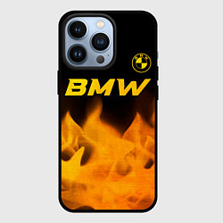 Чехол для iPhone 13 Pro BMW - gold gradient посередине, цвет: 3D-черный