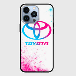 Чехол для iPhone 13 Pro Toyota neon gradient style, цвет: 3D-черный