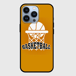 Чехол для iPhone 13 Pro Basketball - кольцо и мяч, цвет: 3D-черный