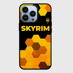 Чехол для iPhone 13 Pro Skyrim - gold gradient посередине, цвет: 3D-черный