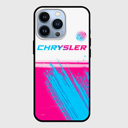 Чехол для iPhone 13 Pro Chrysler neon gradient style посередине, цвет: 3D-черный