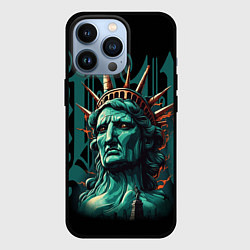 Чехол для iPhone 13 Pro Статуя свободы в New York США, цвет: 3D-черный