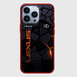 Чехол для iPhone 13 Pro Lexus - плиты с эффектом свечения, цвет: 3D-красный