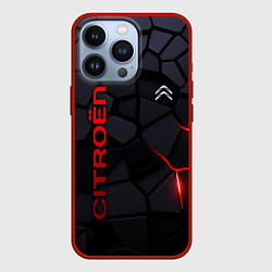 Чехол для iPhone 13 Pro Citroen - плиты с эффектом свечения, цвет: 3D-красный