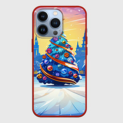 Чехол для iPhone 13 Pro Новогоднее настроение елочка, цвет: 3D-красный