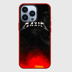 Чехол для iPhone 13 Pro Максим в стиле Металлика - огонь и искры, цвет: 3D-красный