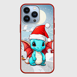 Чехол для iPhone 13 Pro Милый дракончик новый год, цвет: 3D-красный