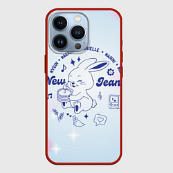 Чехол для iPhone 13 Pro Newjeans bunny, цвет: 3D-красный