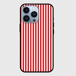 Чехол для iPhone 13 Pro Красная полоса, цвет: 3D-черный