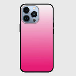 Чехол для iPhone 13 Pro Бело-розовый градиент, цвет: 3D-черный