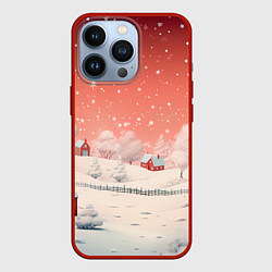 Чехол для iPhone 13 Pro Волшебство новогодней ночи, цвет: 3D-красный