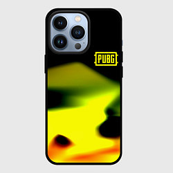 Чехол для iPhone 13 Pro PUBG gold abstraction steel geometry, цвет: 3D-черный