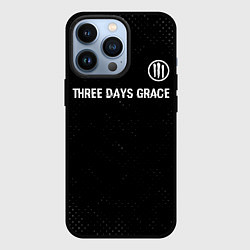 Чехол для iPhone 13 Pro Three Days Grace glitch на темном фоне посередине, цвет: 3D-черный