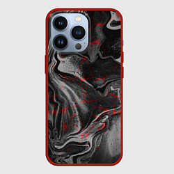 Чехол для iPhone 13 Pro Брызги краски и вода, цвет: 3D-красный