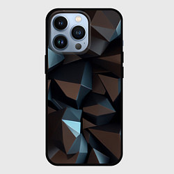 Чехол для iPhone 13 Pro Черная геометрическая абстракция - объемные грани, цвет: 3D-черный
