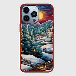 Чехол для iPhone 13 Pro Загадочный Новый год, цвет: 3D-красный